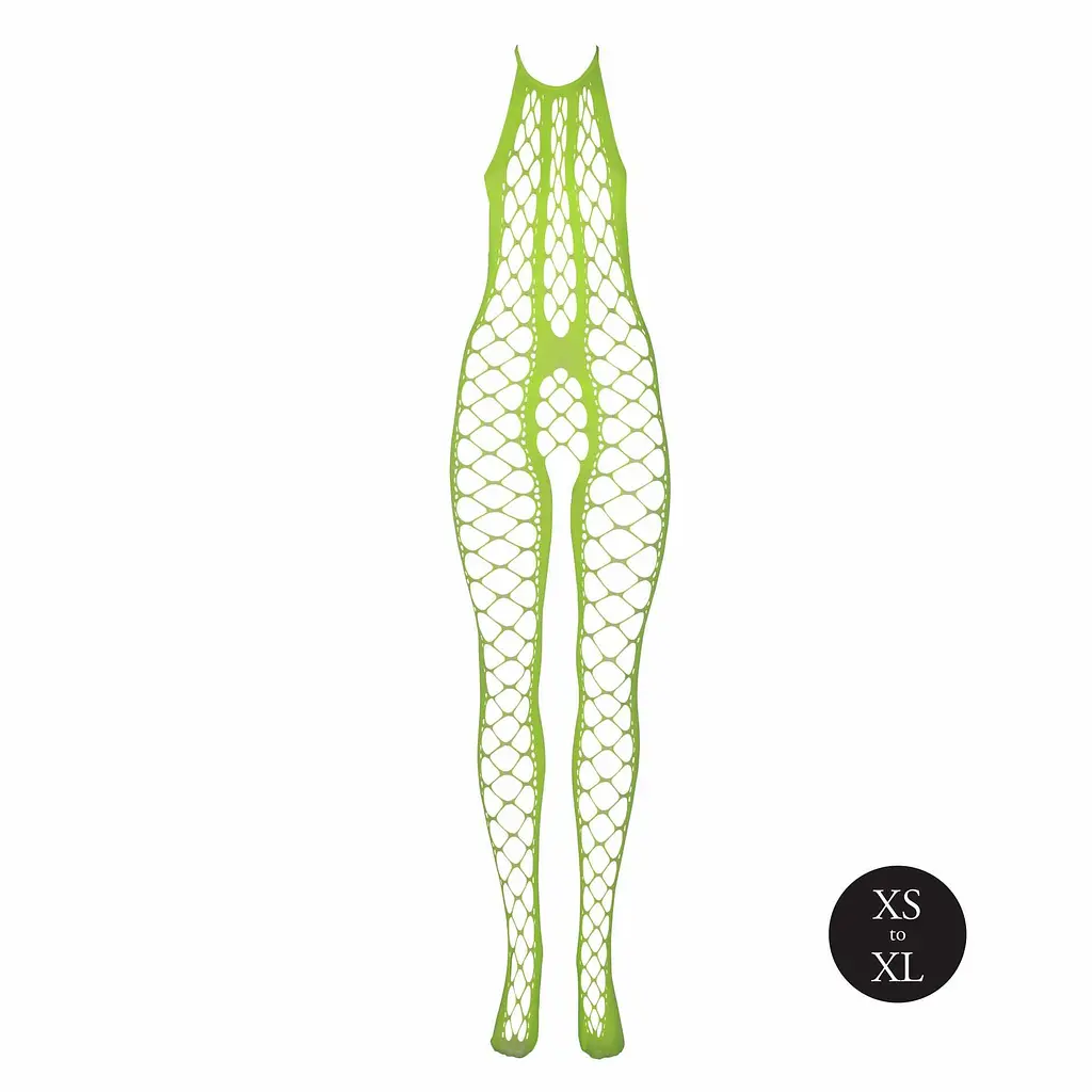 Бодістокінг Ouch! Bodystocking With Halterneck Green, XS/XL - фото 7