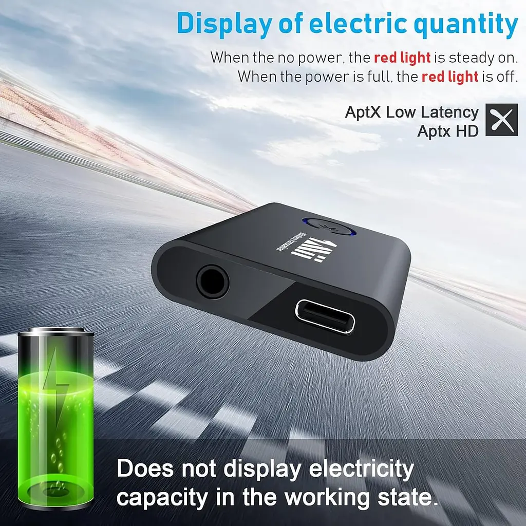 Аудіо Bluetooth передавач і приймач 2в1 для телевізора з низькою затримкою aptX - фото 5