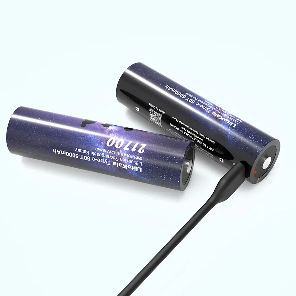 Акумулятор 21700 LiitoKala 5000mAh заряджається usb Type-C (c-50T) - фото 5