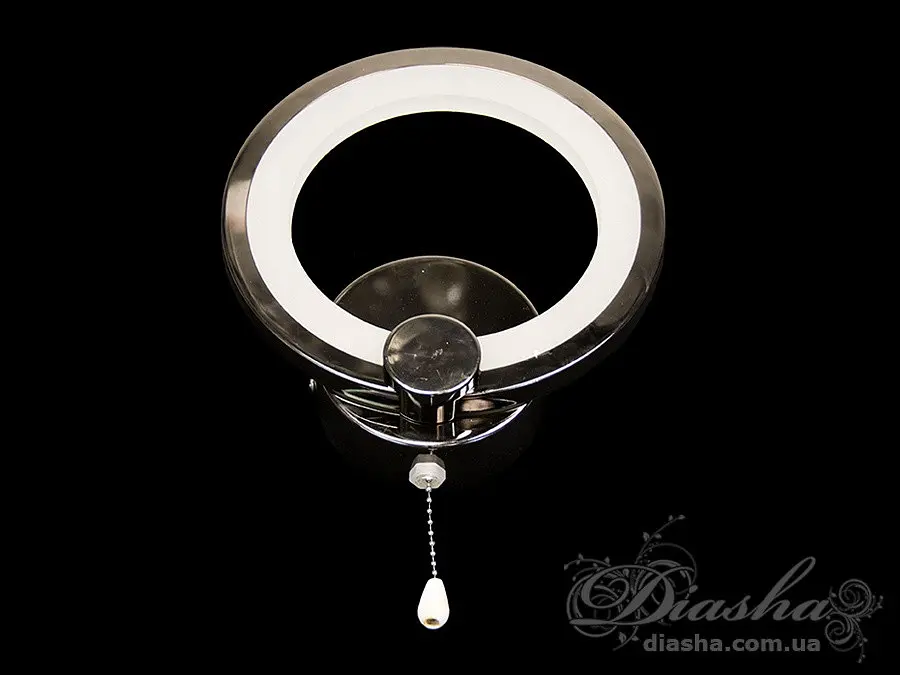 Бра детская LED Diasha 8022/1BHR 17W 935 лм черный хром акриловый плафон - фото 2