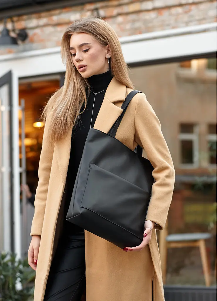 Сумка Sambag Shopper Tote SQN чорний 41 х 30 х 10 см (93220001) - фото 5