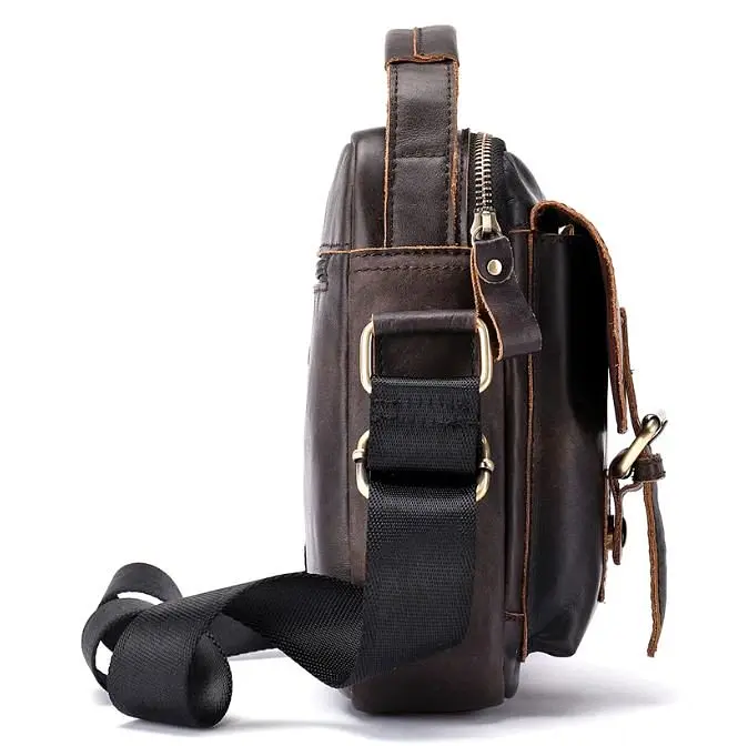 Сумка кожаная мужская Vintage 18х21,5х5,5 см sum0012384 - фото 3