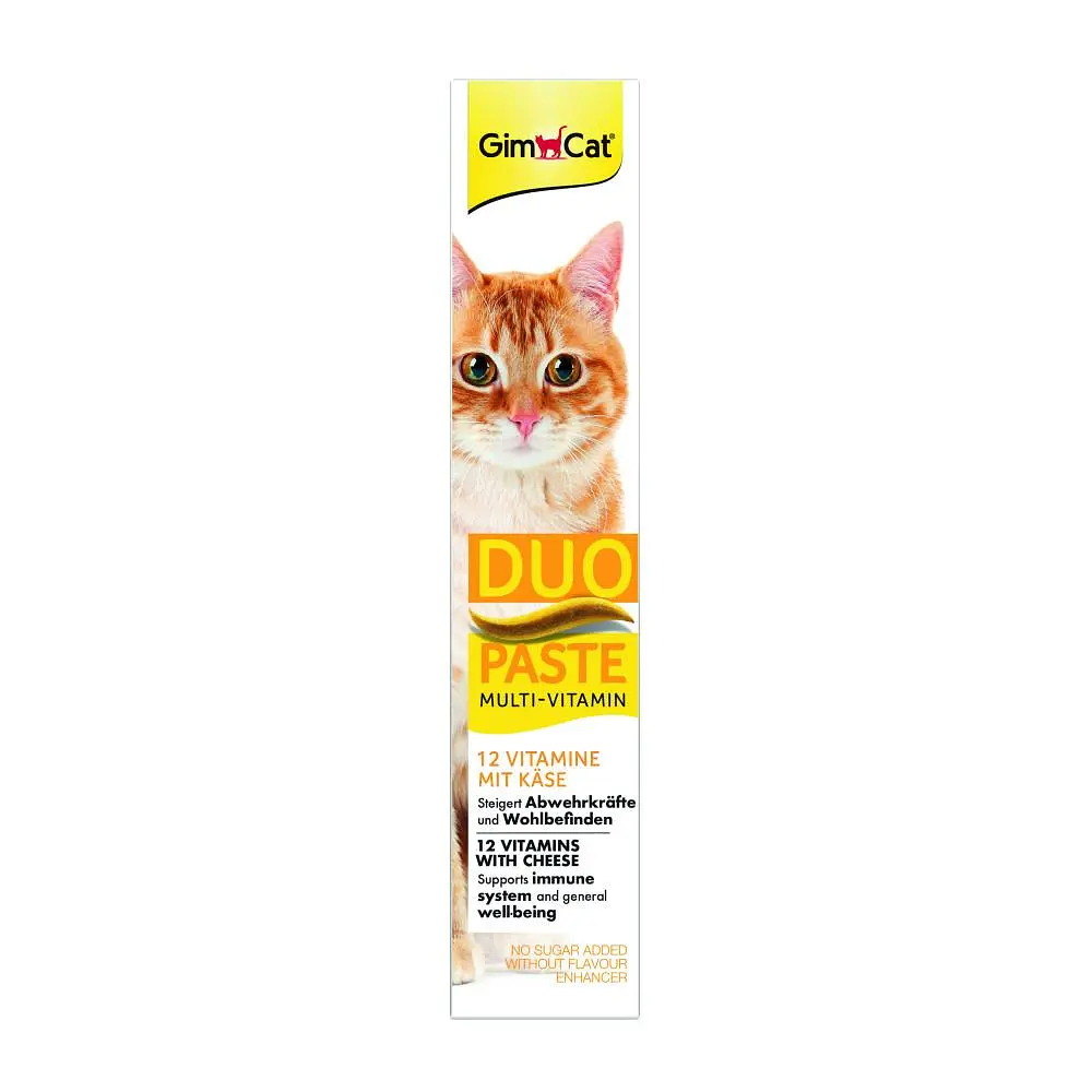 Паста для котів GimCat DUO PASTE Multi-vitamin 12 vitamins with cheese 12 вітамінів і сир, 50 г - фото 7