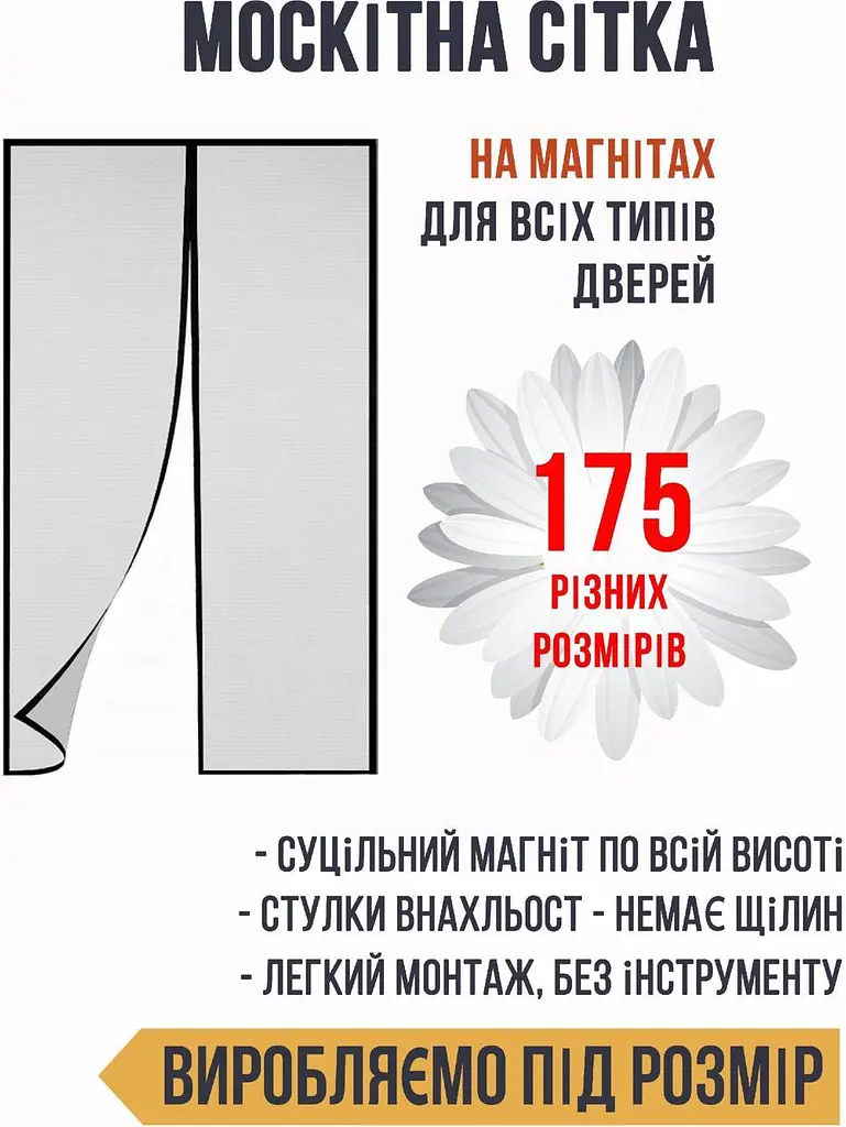 Сітка від мух на двері антимоскітна G 85 x 220 см - фото 11
