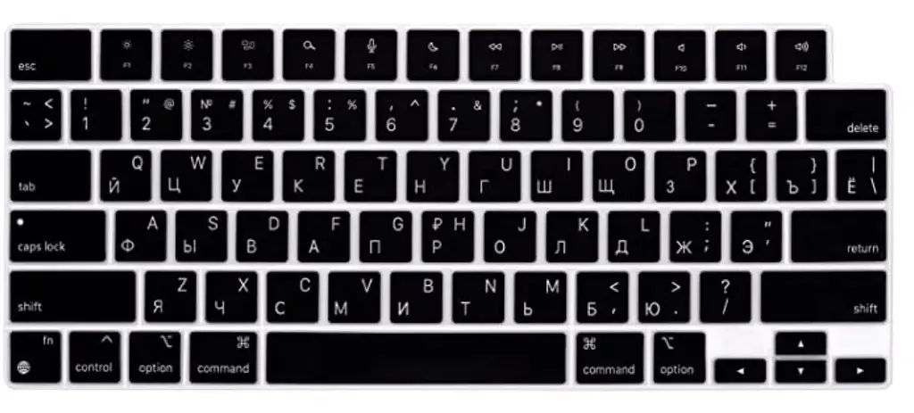 Накладка на клавіатуру DK для Apple MacBook Air 13" Retina 2022 - 2025 USA силікон чорний (013282) - фото 2
