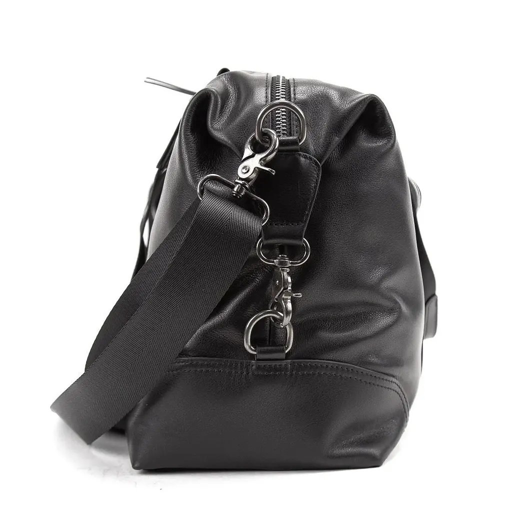 Дорожня шкіряна сумка TIDING BAG A25F-5218A чорна - фото 4
