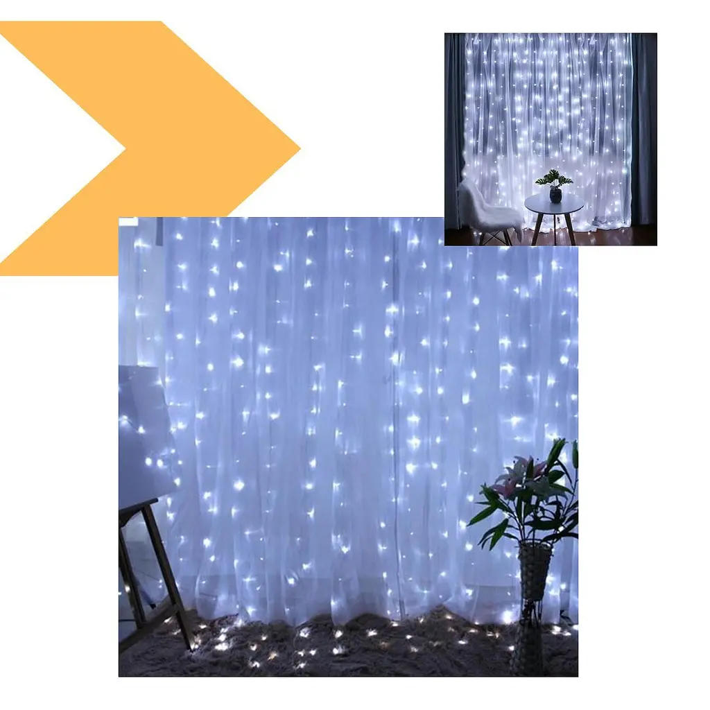 Гірлянда-водоспад світлодіодна XPRO Xmas LED 200-W-2 Білий 2х2 м (47660-7593_300) - фото 3