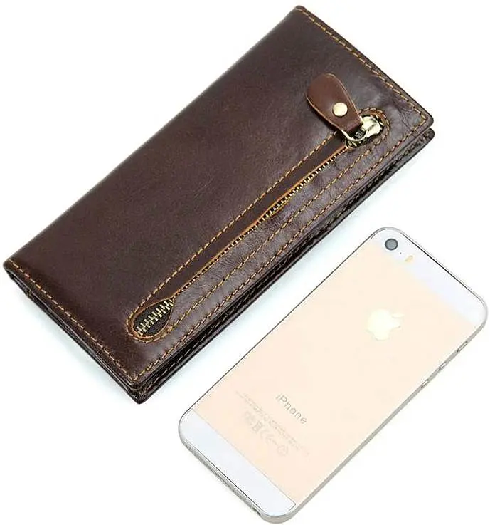Мужской кожаный кошелек Vintage 8х16.5 см acs0015722 - фото 3