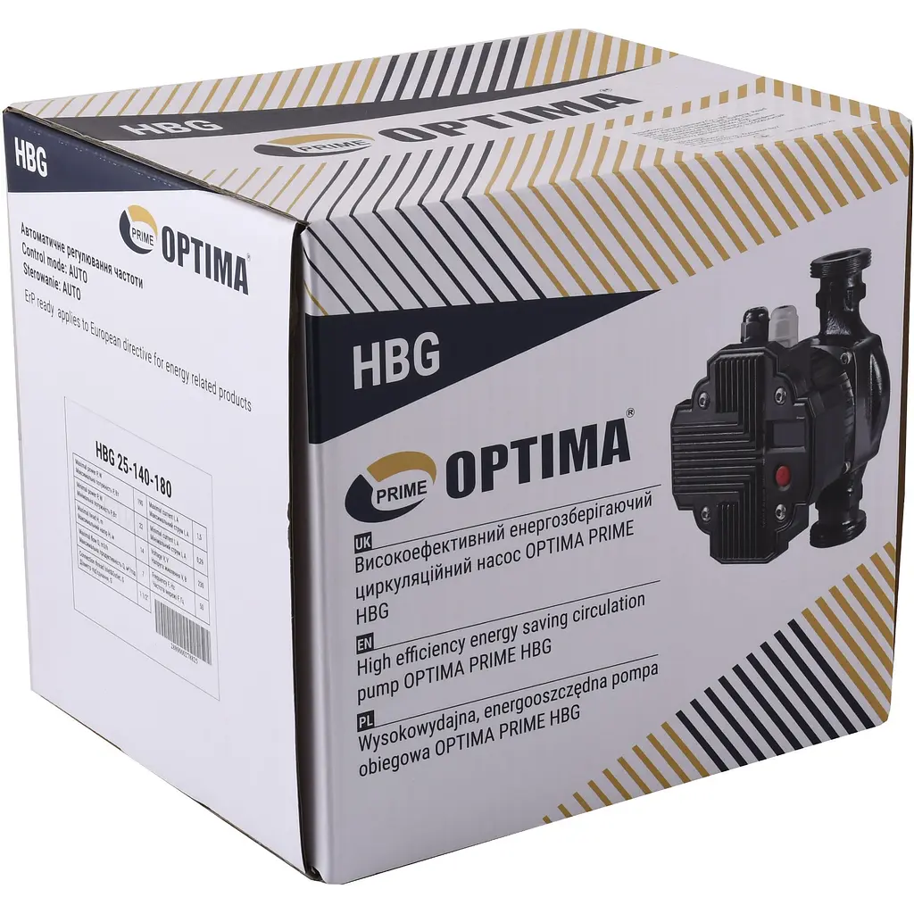 Насос циркуляційний енергоощадний Optima Prime HBG 25-140AUTO 180 мм - фото 5