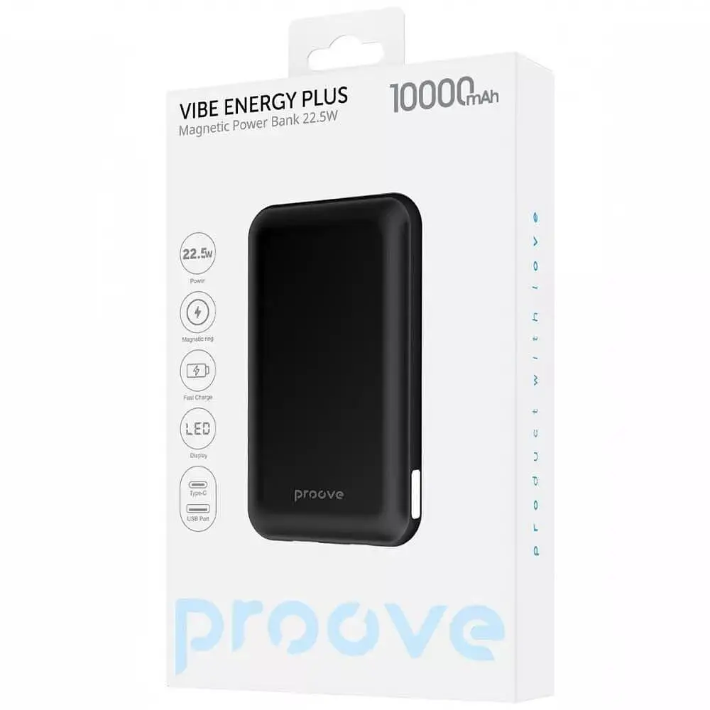 Павербанк Proove Vibe Energy Plus Black 10 000 mAh / 22.5 Вт (PBVE15012203) - фото 3