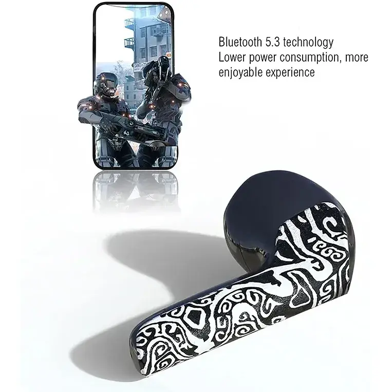 Беспроводные Bluetooth наушники Sabbat M200 Coat of Arms с игровым режимом черно-белые - фото 6