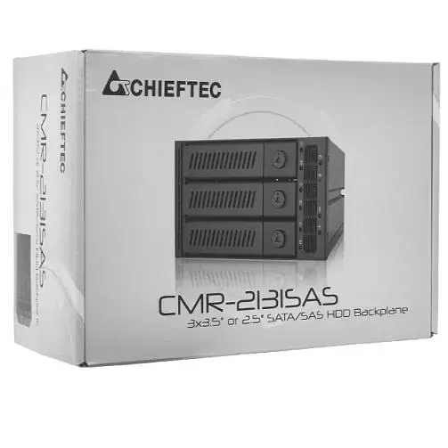 Бекплейн Chieftec 2x5.25" -> 3x3.5" HDDs Hot-Swap Metal (CMR-2131SAS) - фото 5