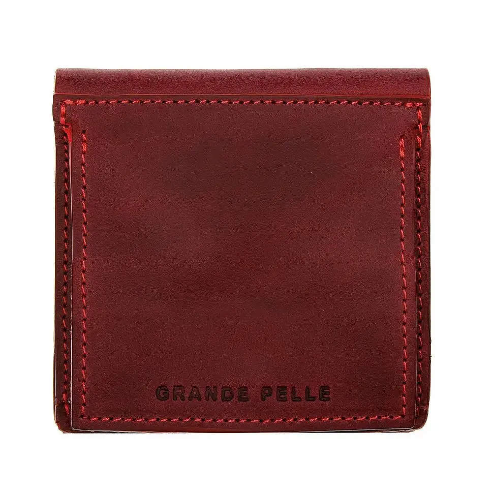 Шкіряний чоловічий гаманець Grande Pelle 10х10х2.5 см nsa0001214 - фото 5
