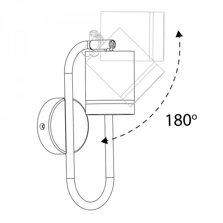 Накладний поворотний світильник Feron ML380 під лампу чорний (40244) - фото 6