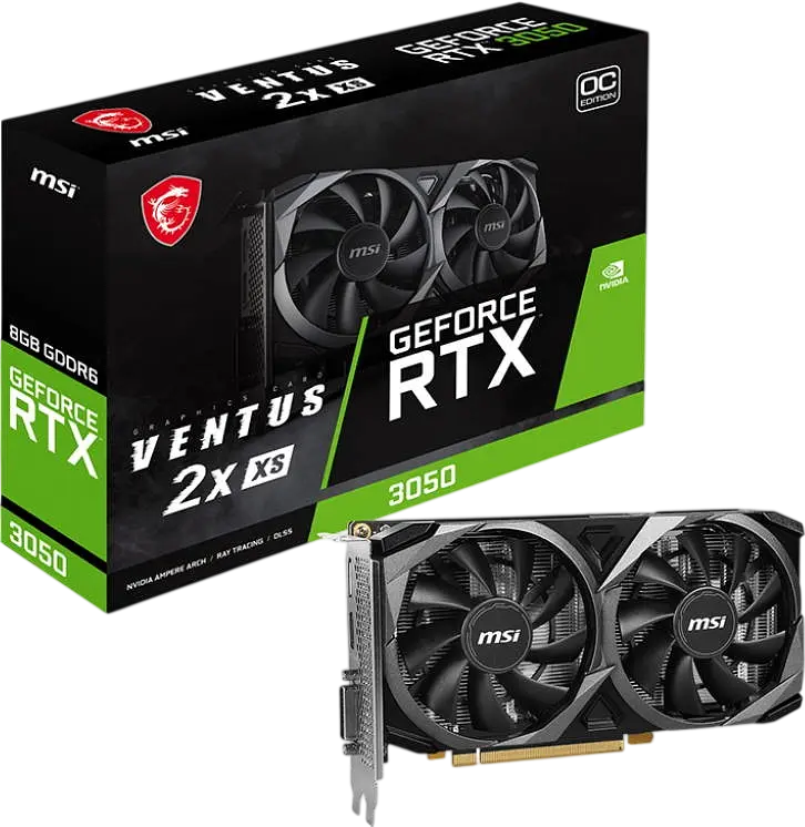 Відеокарта GeForce RTX 3050 8GB MSI Ventus 2X Xs OC (RTX 3050 VENTUS 2X XS 8G OC) - фото 4