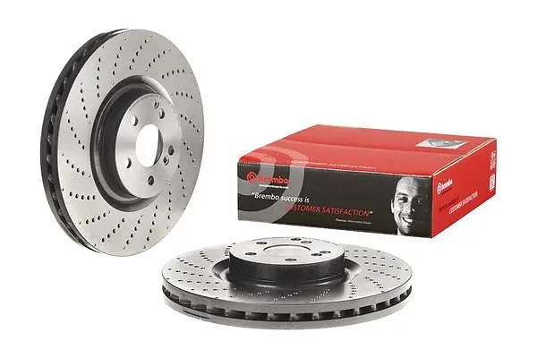 Диск гальмівний вентильований Mercedes C-class, E-class, S-class 05-25р Brembo (09.B769.51) - фото 3