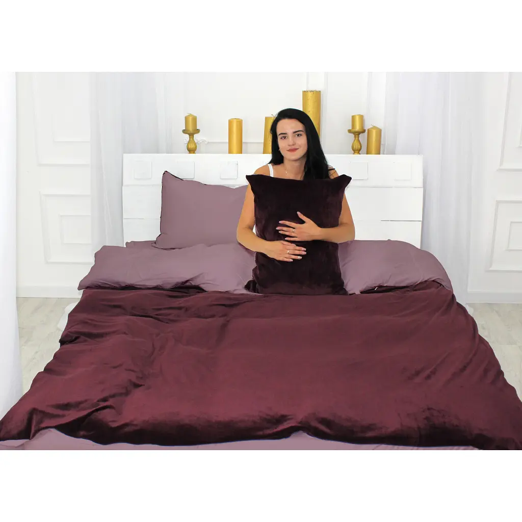 Постільна білизна MirSon Велюр Winter Delicate 28-0062 Echinacea Двоспальний (2200004034423)