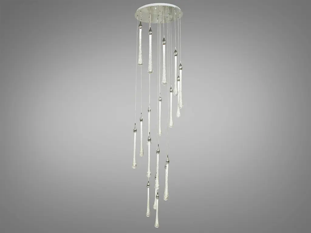 Люстра стельова LED Diasha 3003/18HR, 45W, хром, сучасний стиль для холу, коридору, вітальні - фото 2