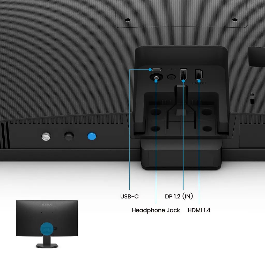 Монітор TFT 27 BenQ GW2790C, IPS, 144Гц, HDMI, DP, USB-C, колонки, чорний - фото 6