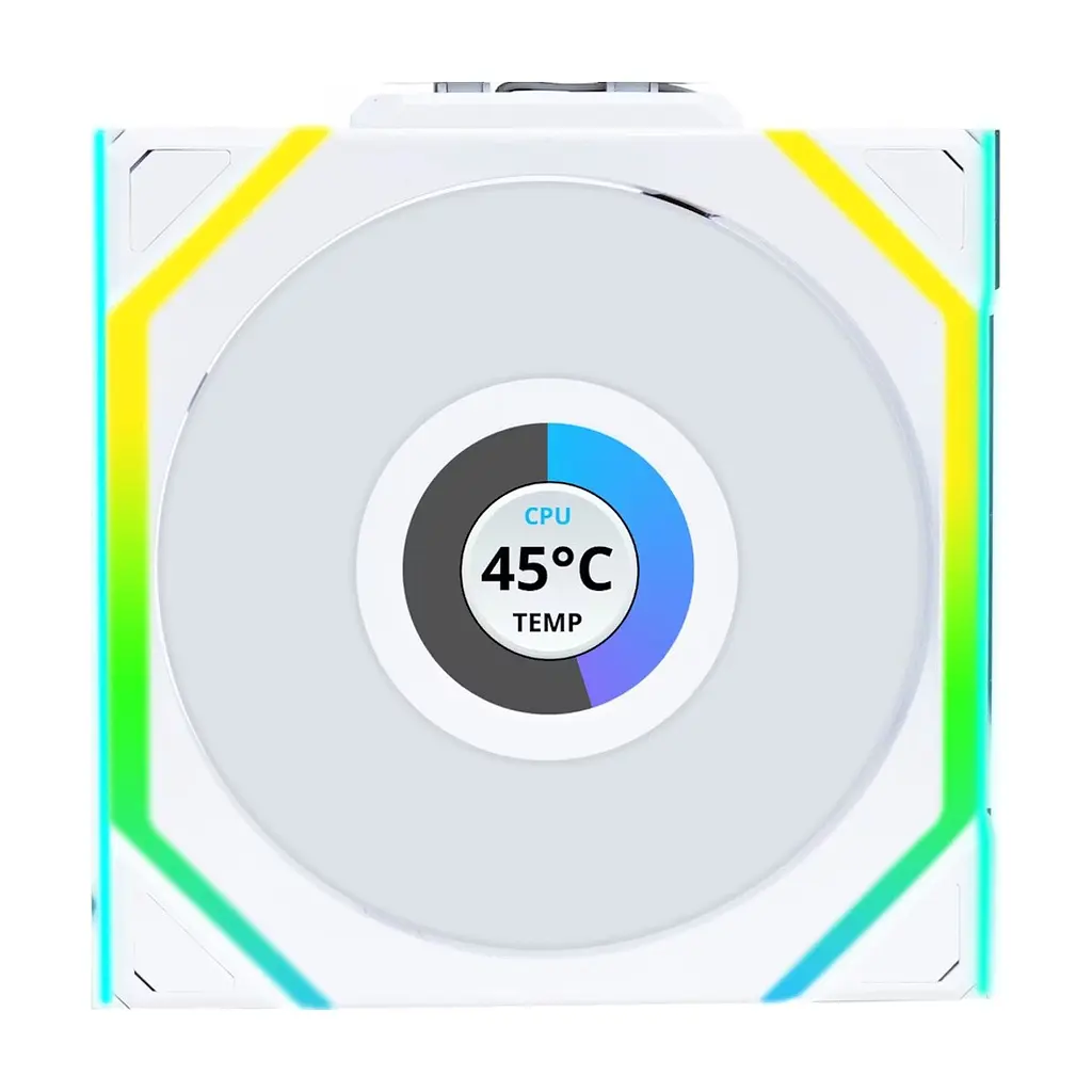 Кулер до корпусу Lian Li UNI Fan SL WIRELESS LCD 120-3, White (G99.12SLLCD1W3W.00) - фото 4