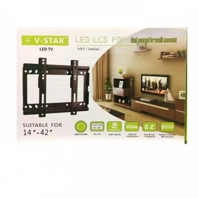 Кріплення для телевізорів V-Star 14"-42" V1 Настінне кріплення для ТБ з діагоналлю 14-42 - фото 2