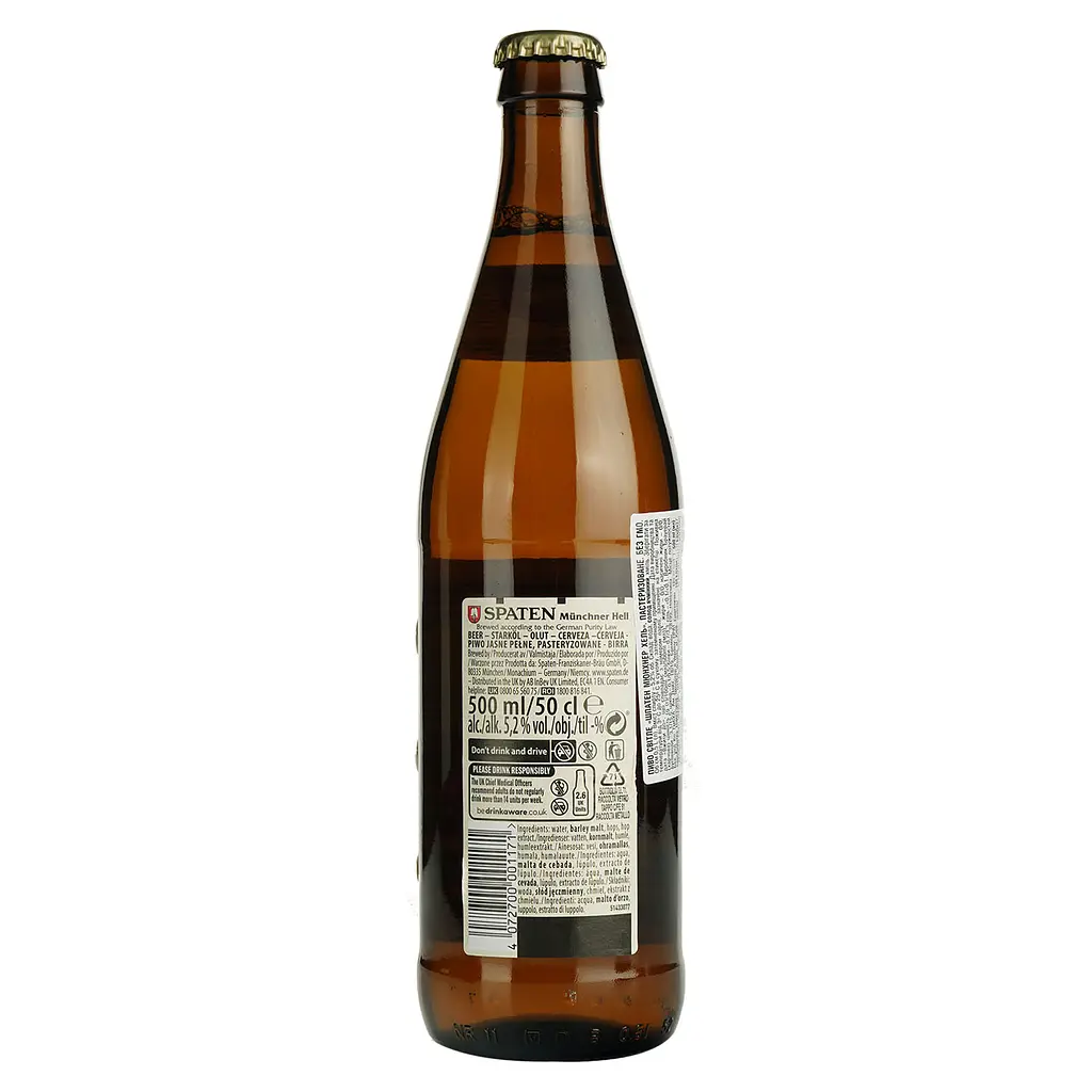 Пиво Spaten Munchen, светлое, фильтрованное, 5,2%, 0,5 л (786385) - фото 3