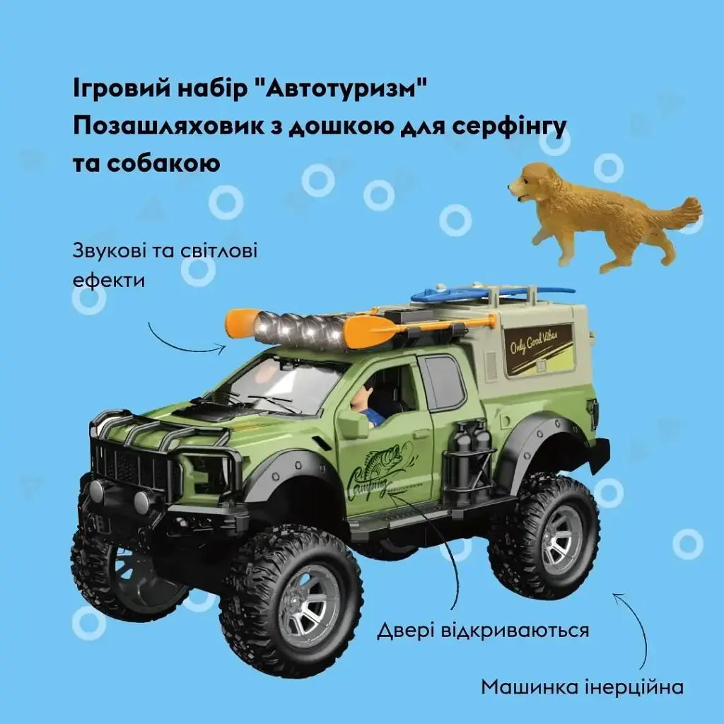 Игровой набор Otamanko Внедорожник с доской для серфинга и собакой (5320293) - фото 3