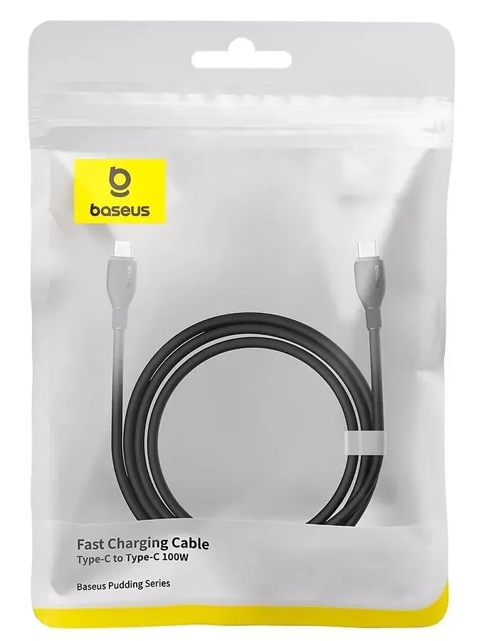 Кабель Baseus Pudding Series Fast Charging Cable Type-C to Type-C 100W 1.2m P10355702111-00 Black - фото 8