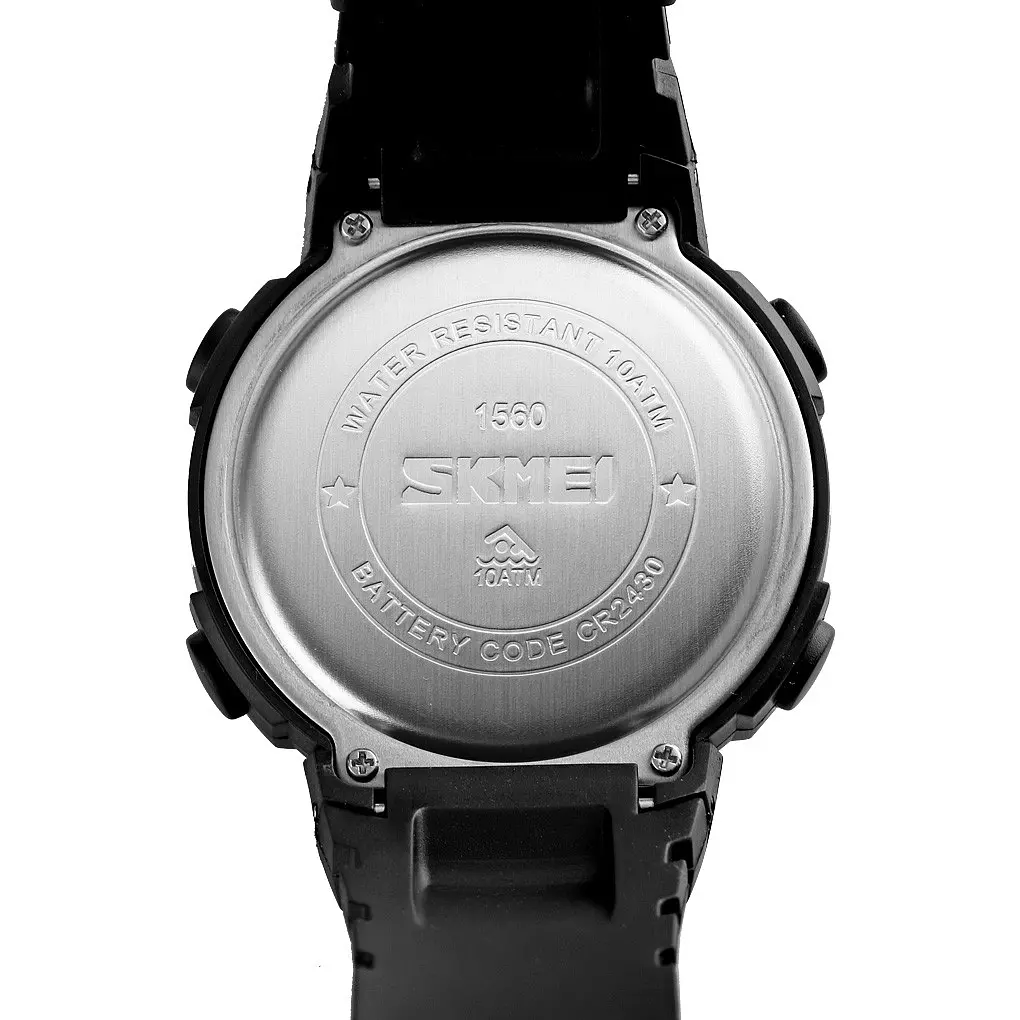 Наручний годинник чоловічий Skmei 1560 Black, 1560BK (12303) - фото 6