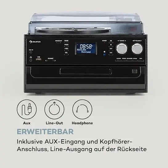 Стереосистема проигрыватель винила Auna Oakland (10033747) - фото 9