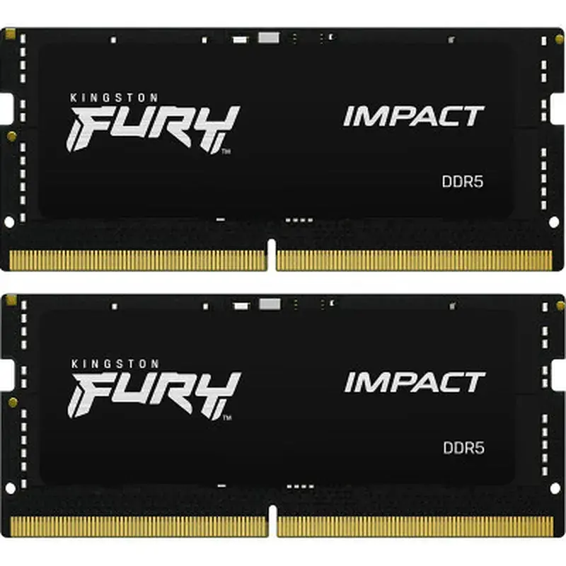 Модуль памяти для ноутбука SoDIMM DDR5 32GB (2x16GB) 6400MHz Impact Kingston Fury (ex.HyperX) (KF564S38IBK2-32)