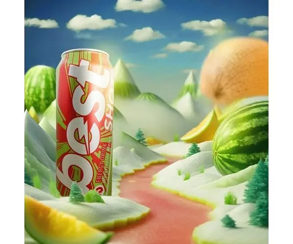 Best Shot Watermelon-Melon, 0,5 л, Напій енергетичний Кавун-Диня газований Бест Шот, ж/б - фото 2