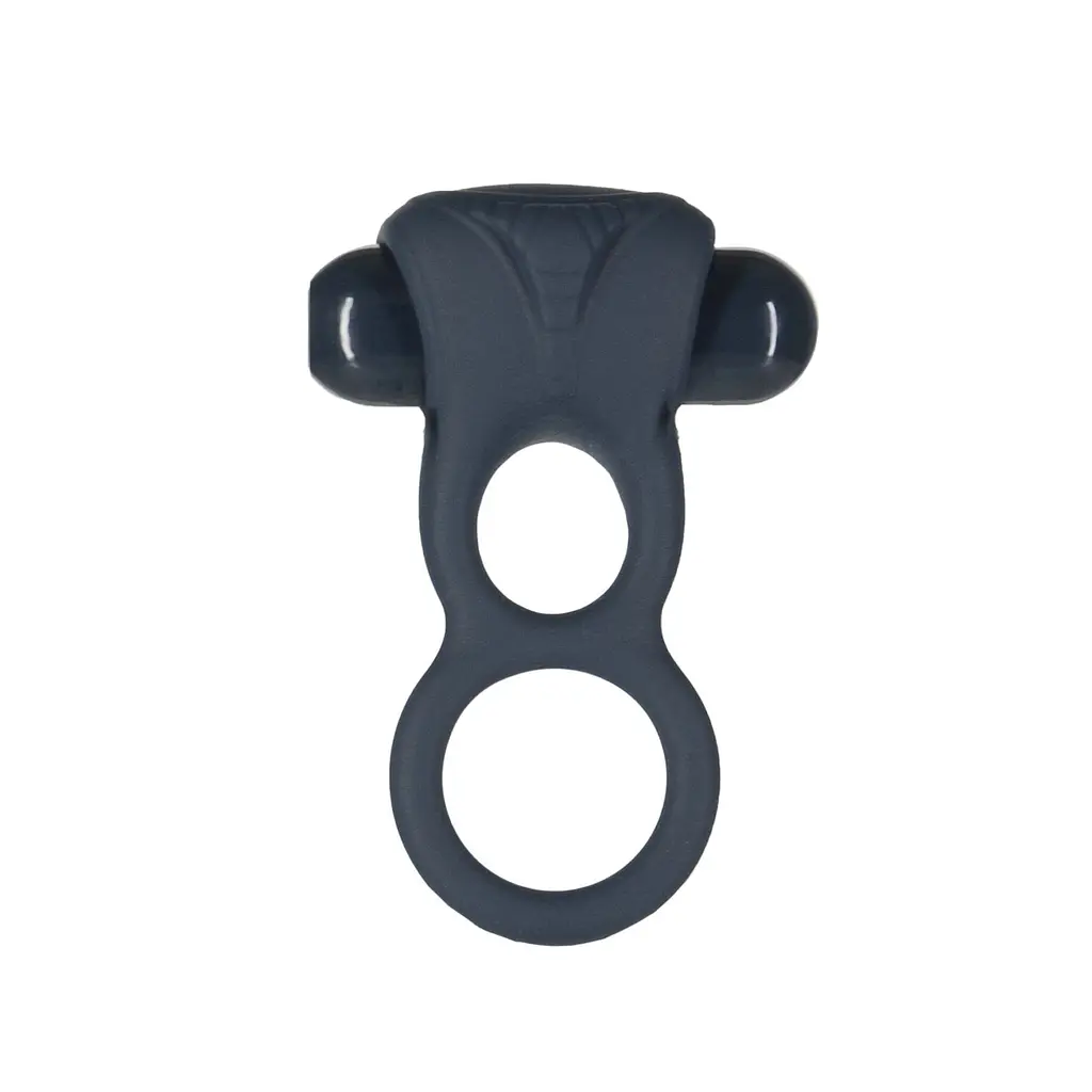 Подвійне віброкільце з пультом Lux Active Triad Vibrating Dual Cock Ring, 11х2.7 см (синій)