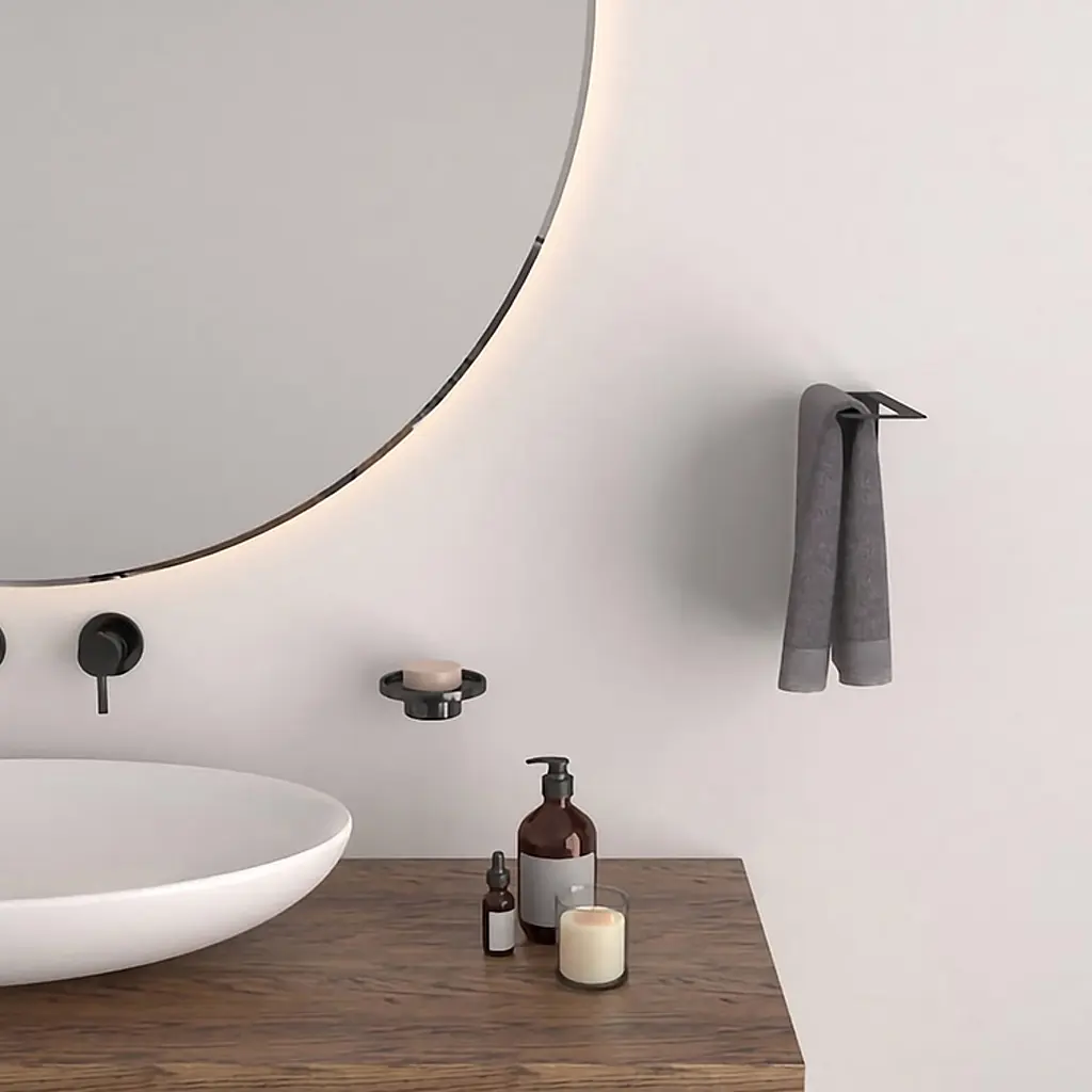 Тримач для рушників Nice & Cozy Simple чорний - фото 5