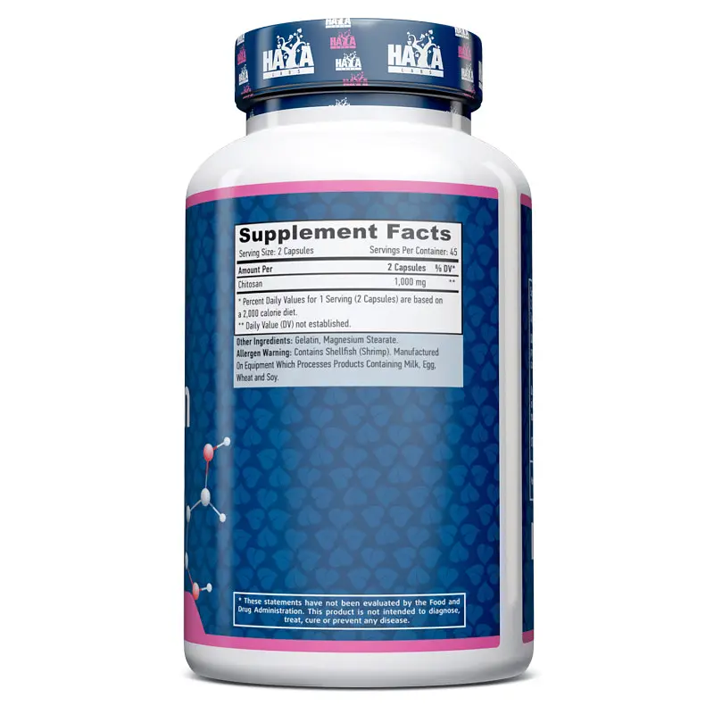 Натуральна добавка Haya Labs Chitosan 500 mg, 90 капсул - фото 2