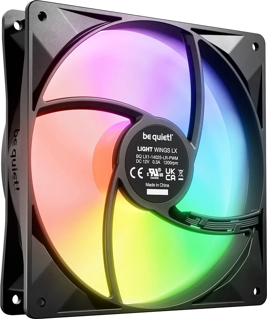Вентилятор be quiet! Light Wings LX 140mm PWM 3-Pack Black (BL127) - фото 2