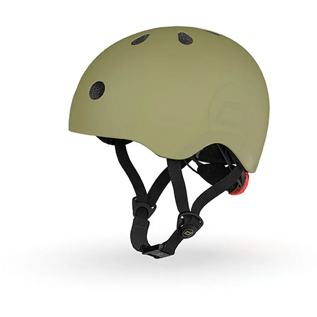 Шлем защитный детский Scoot and Ride с фонариком 51-53 см оливковый (SR-190605-OLIVE) - фото 6