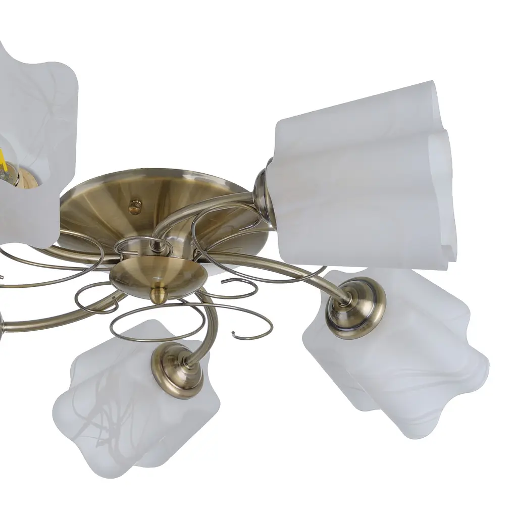 Люстра потолочная Brille в спальню E27 60W AB (LK-692C/5) - фото 5