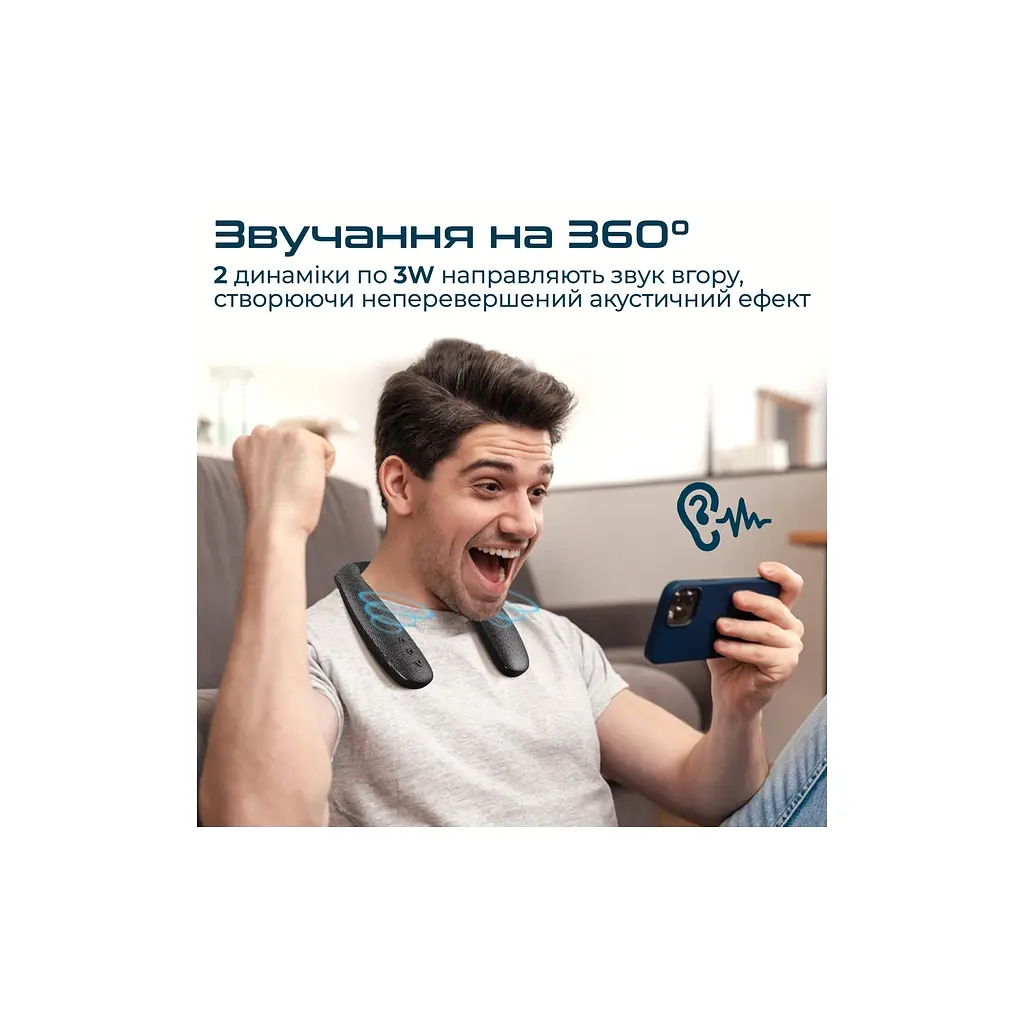 Акустична система Promate Hook Black (hook.black) - фото 3