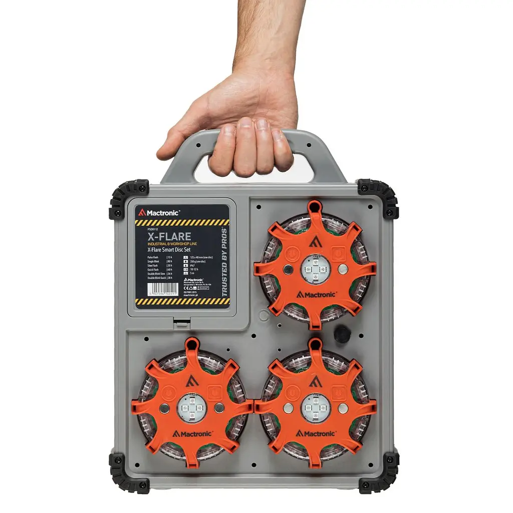 Комплект ліхтарів професійних Mactronic X-Flare (30 Lm) Red/Blue/Amber Recharg 12v/220V Magnetic (PSD0112) - фото 10