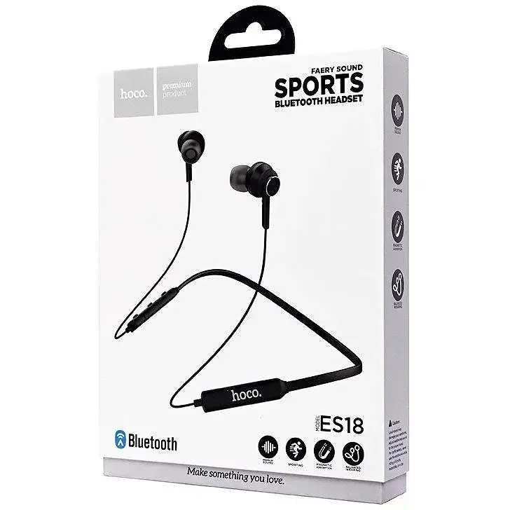 Наушники Bluetooth Hoco Faery sound ES18 беспроводная гарнитура черная - фото 2
