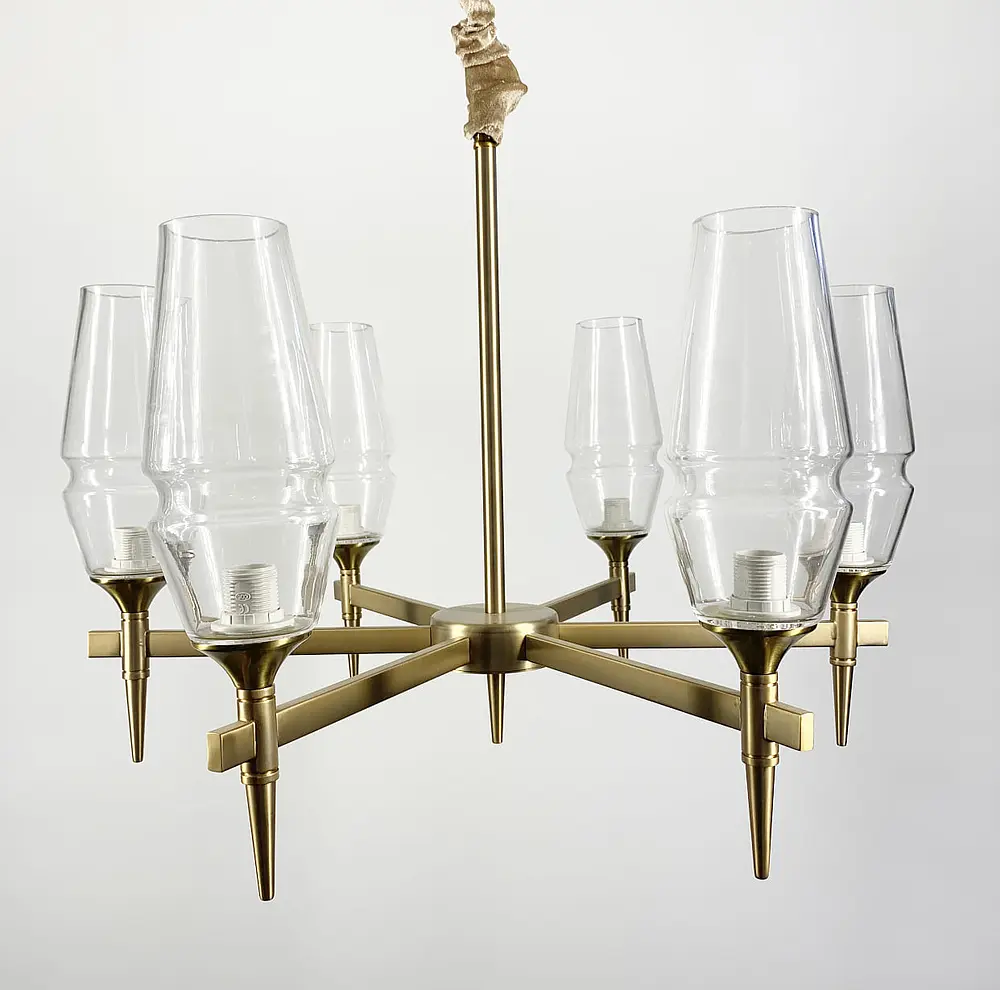 Подвесная люстра Lita с удлиненными плафонами Line.F Количество ламп 6 - фото 3