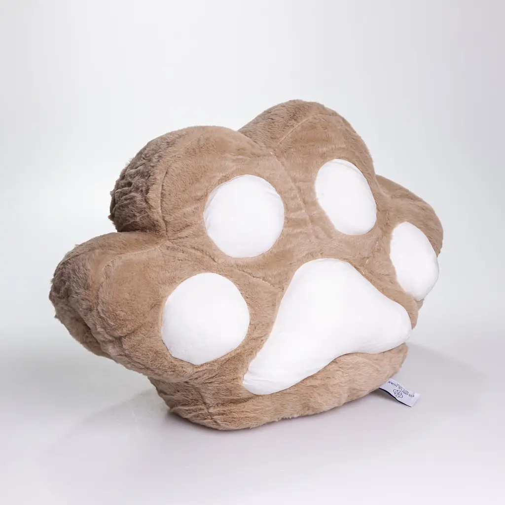 Мягкая игрушка-подушка с пледом и муфтой Лапка 40×40×25 (см) 3 в 1 Коричневый Colorful Home 520-18BR - фото 6