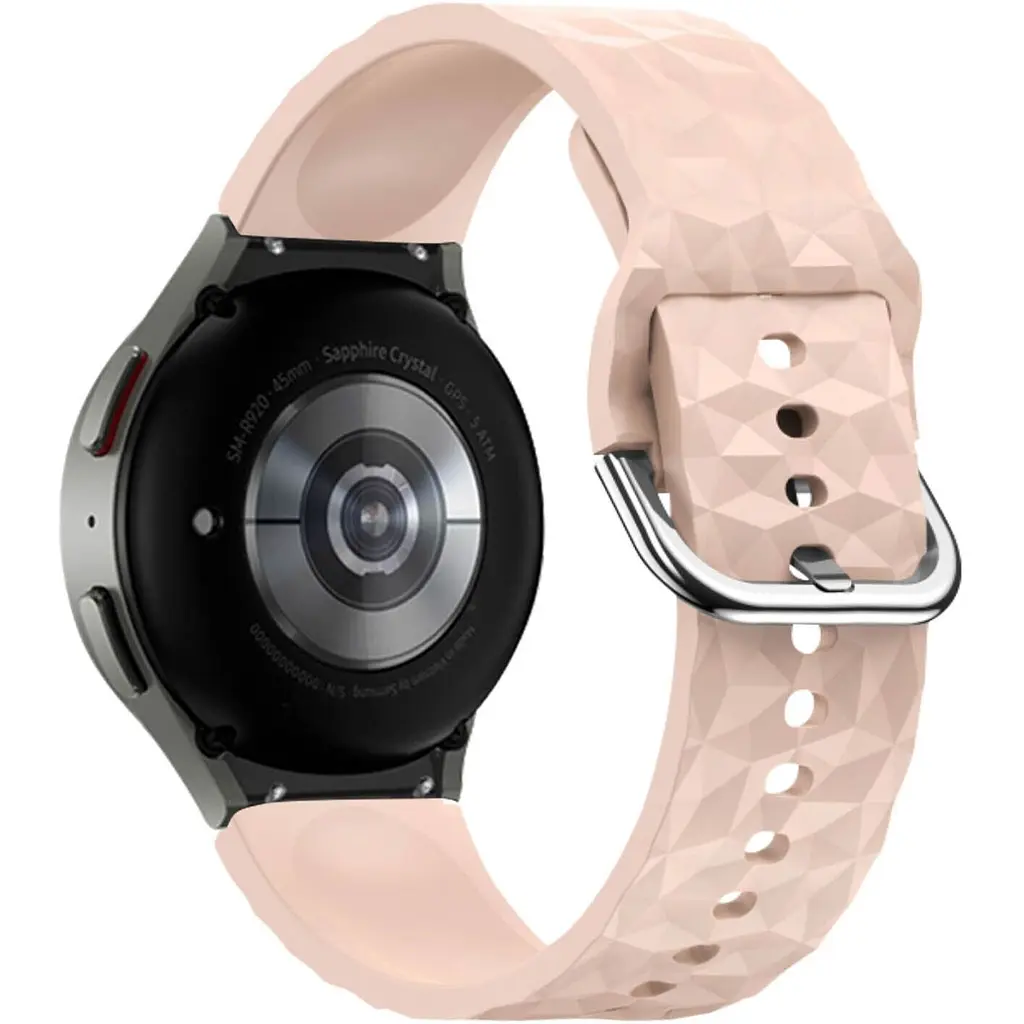Браслет Diamond Samsung Galaxy Watch 6 Classic 43mm 6 Classic 47mm - бежево-рожевий ширина кріплення 20мм силікон Watchbands (W28-6WB73002004) - фото 1