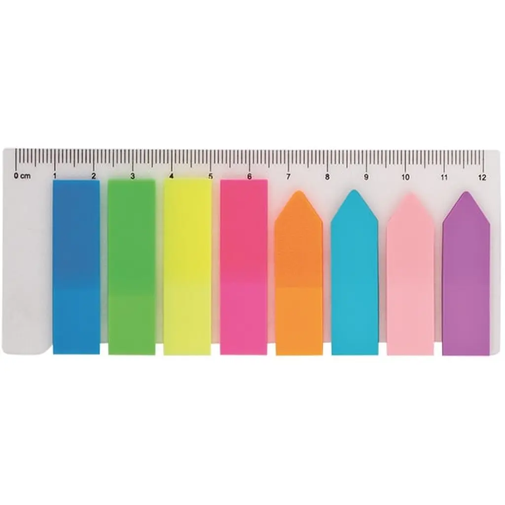 Закладки пластикові з клейким шаром Buromax Neon 45x12 мм 200 шт. (BM.2307-98) - фото 2