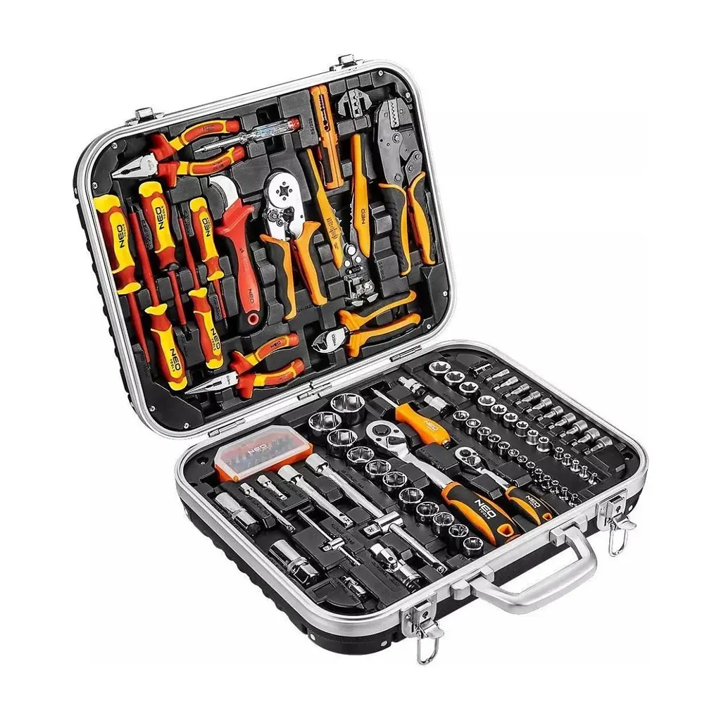 Набір діелектричних інструментів Neo Tools VDE 1000V із CrV, у кейсі, 108 шт. (01-310-1)