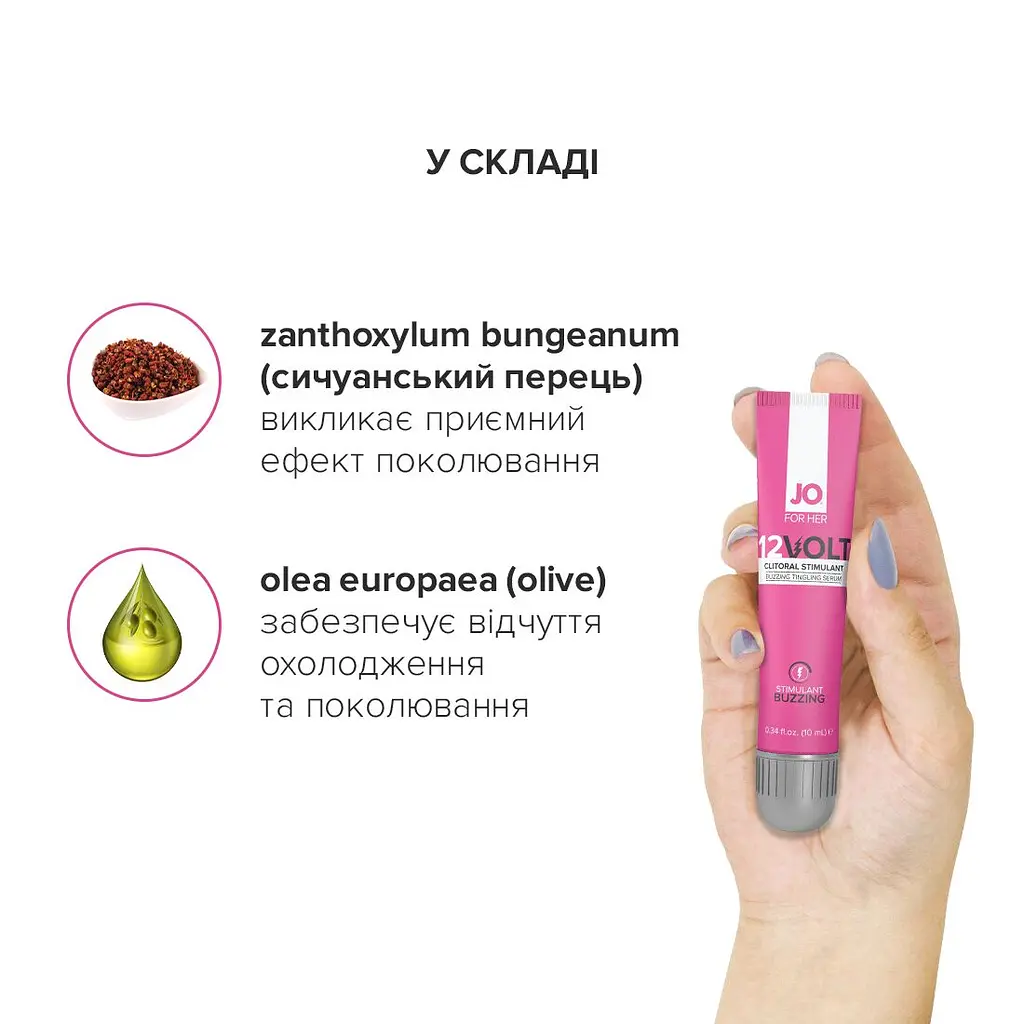 Збуджуючий гель для клітора JO 12VOLT з ефектом пульсації та розігріву, 10 мл - фото 5