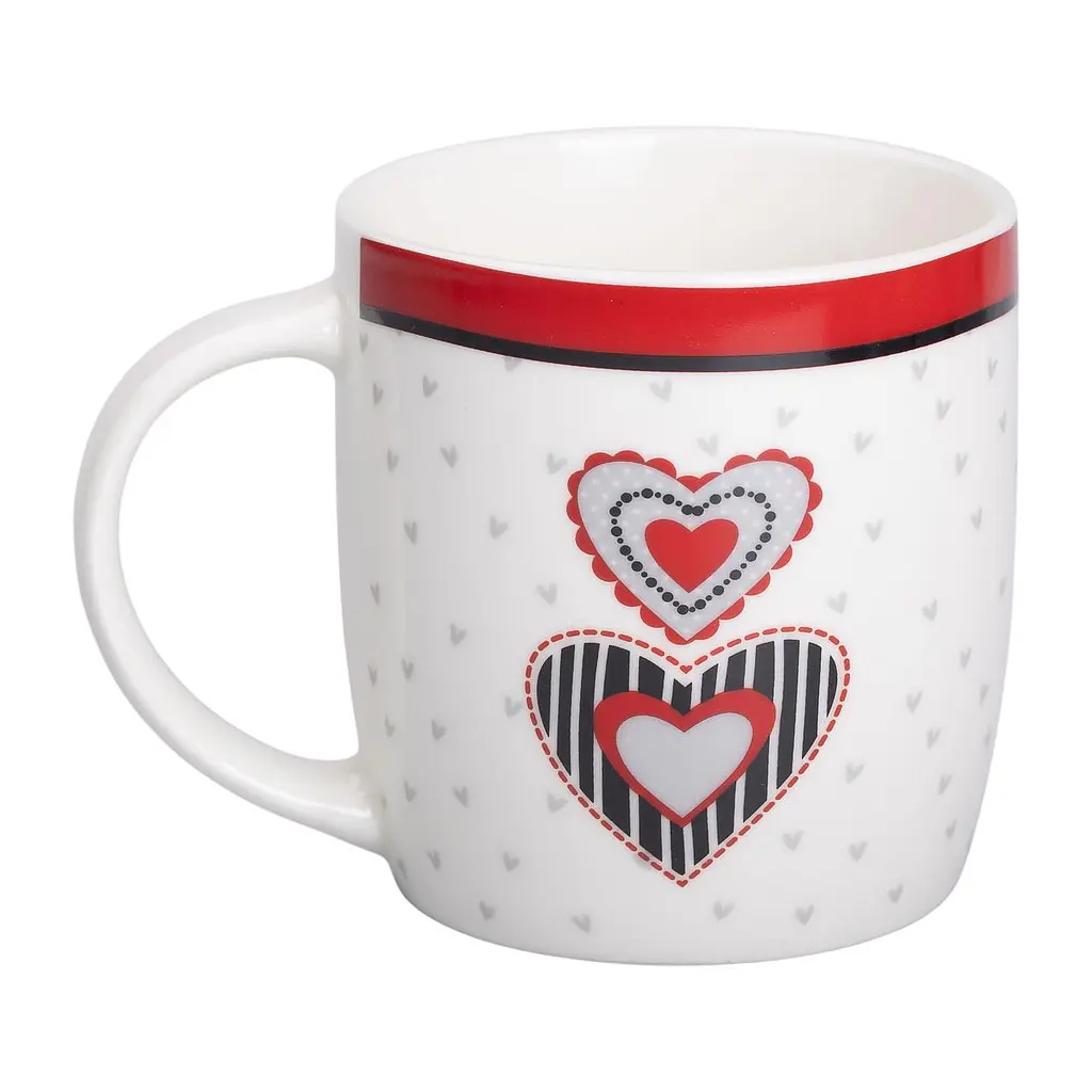 Чашка порцелянова I love you 400 мл, білий Liling Rongxiang Ceramic RX-N240147W - фото 6