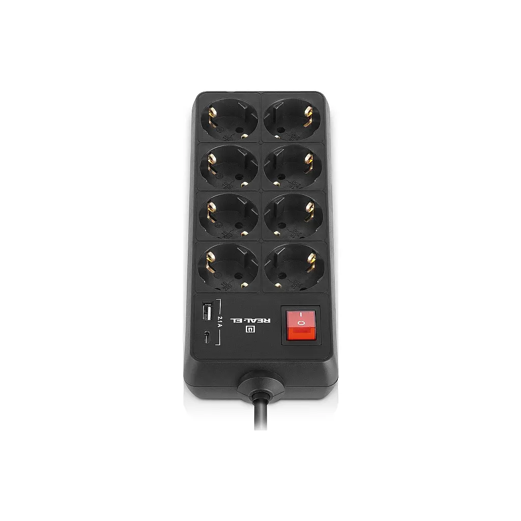 Мережевий фільтр живлення REAL-EL RS-PROTECT 805 3m, black (EL122300043) - фото 7