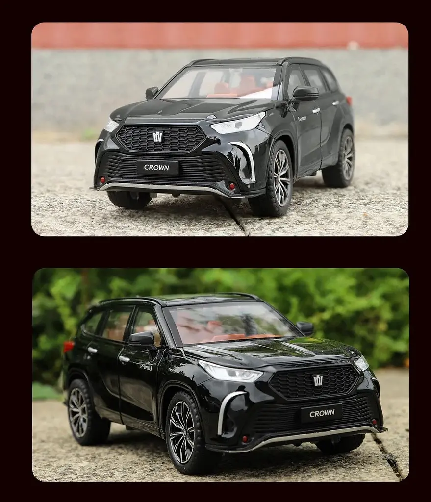 Колекційна металева модель автомобіля АвтоЕксперт Toyota Crown Kluger з інерцією, світлом та звуком 1:24 - фото 8